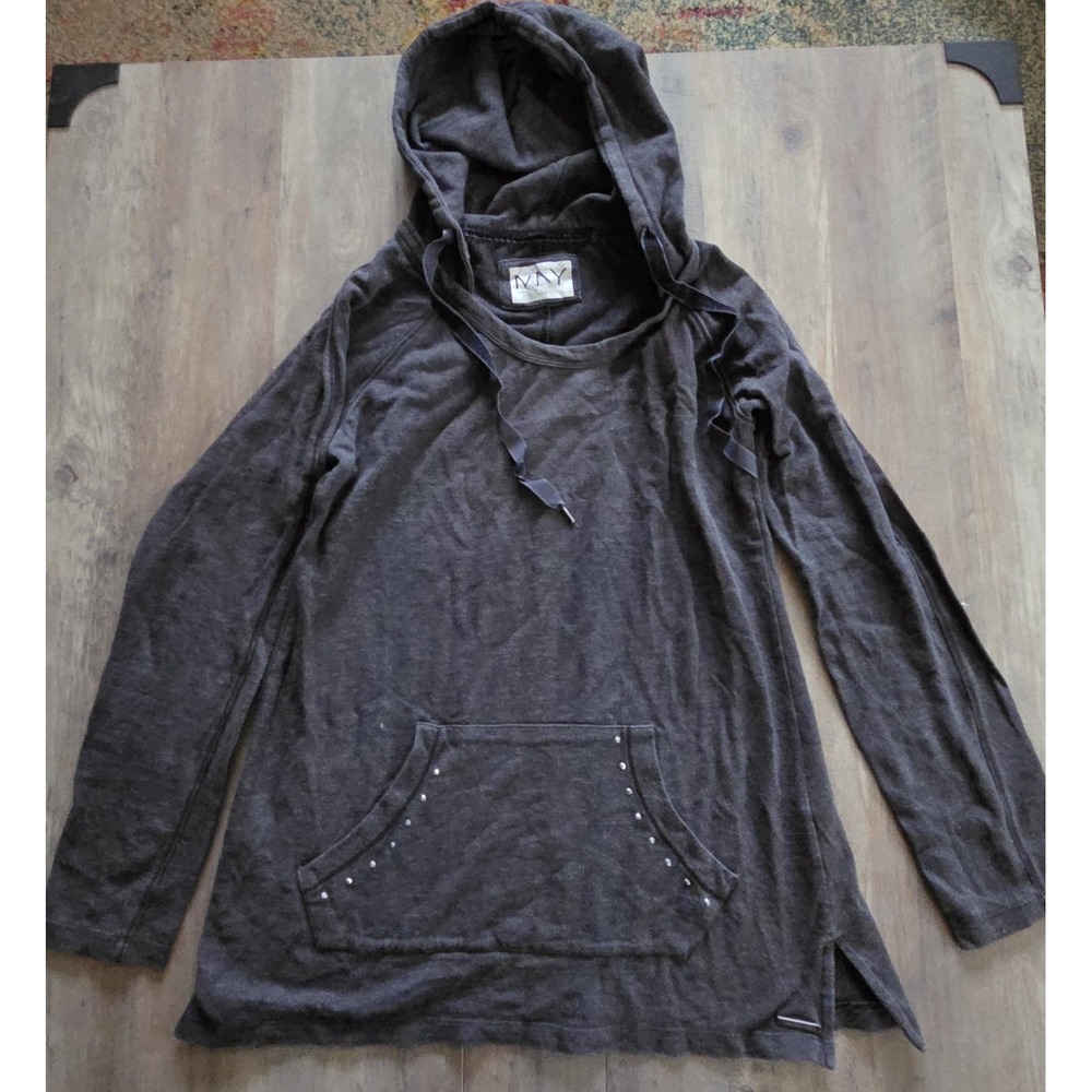 Marc New York Black Performance Studded Pullover Hoodie Women L